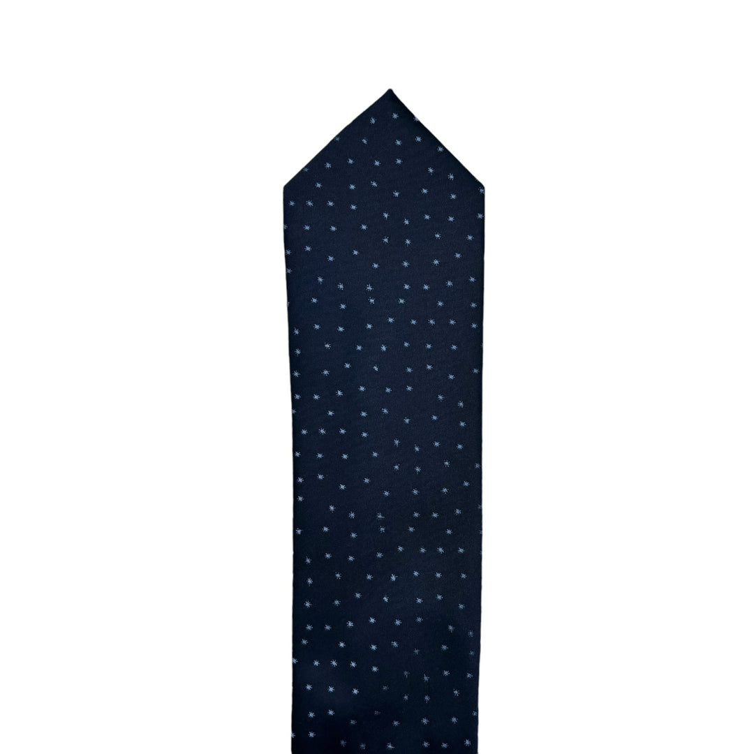 Sky Blue Star Navy Tie & Pocket Square