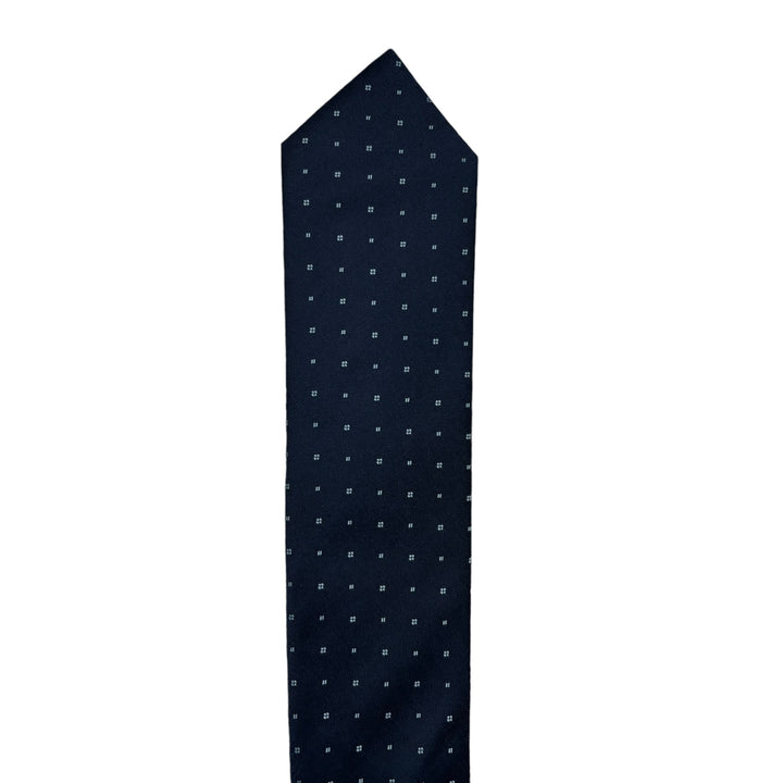 Sky Blue Four Square Navy Tie & Pocket Square