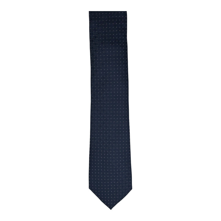 Navy Pink Pin Dot Tie and Pocket Square
