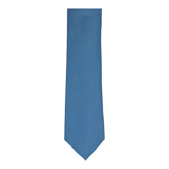 Sky Blue Pink Mini Square Polka Dot Tie and Pocket Square