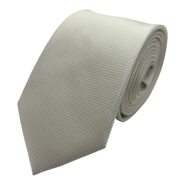 Ivory Square Weave Tie & Pocket Square