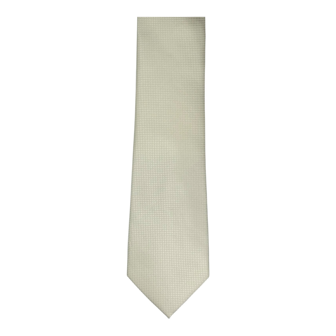 Ivory Square Weave Tie & Pocket Square