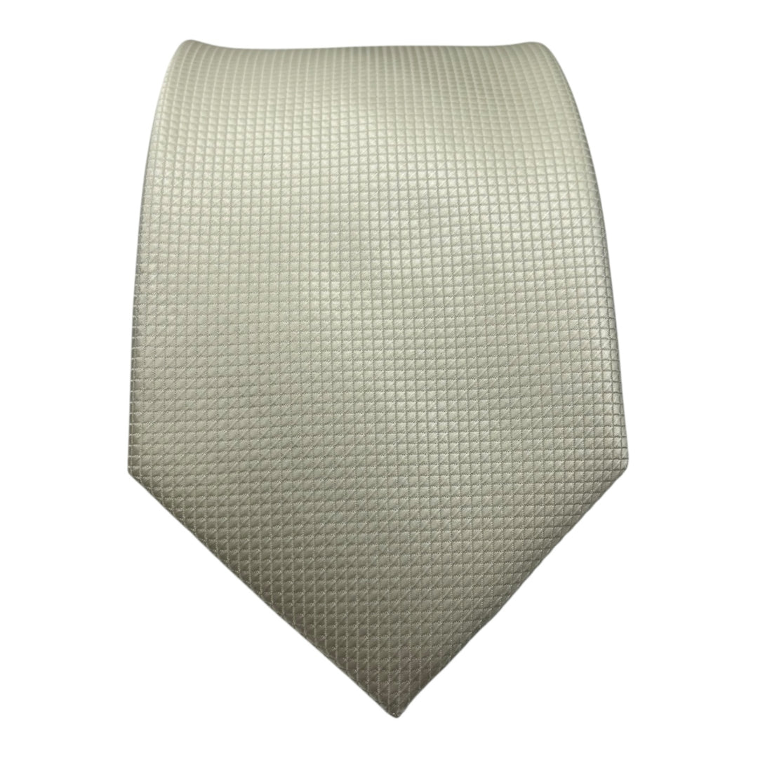 Ivory Square Weave Tie & Pocket Square