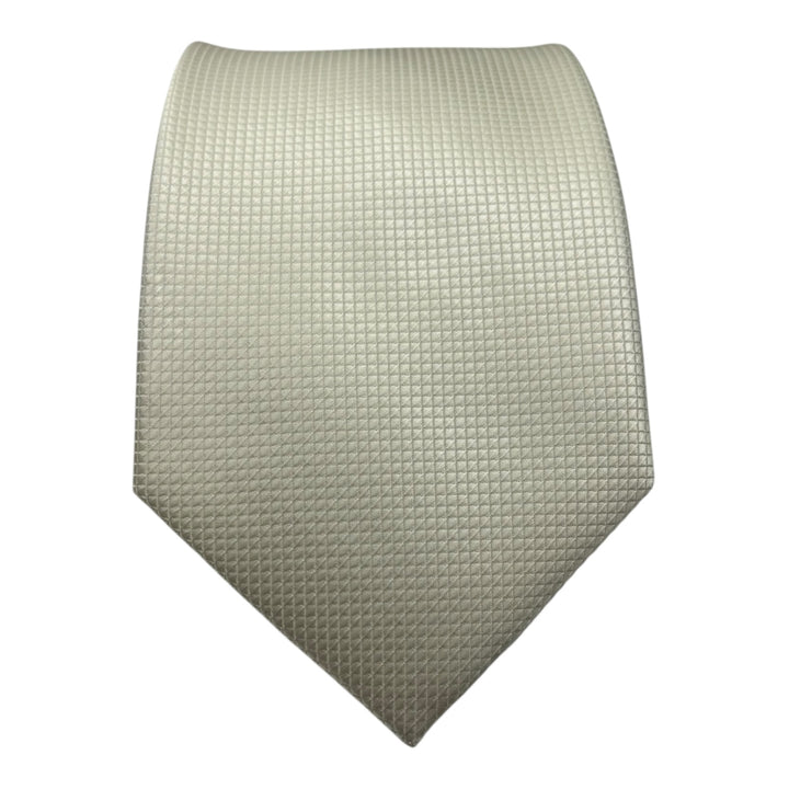 Ivory Square Weave Tie & Pocket Square