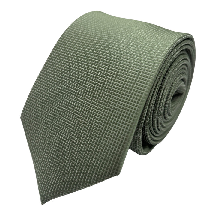 Forest Green Square Weave Print Tie and Pocket Square