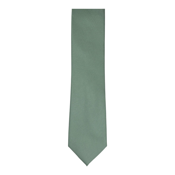 Sage Green Square Weave Print Tie and Pocket Square