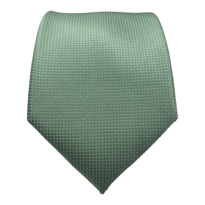 Sage Green Square Weave Print Tie and Pocket Square