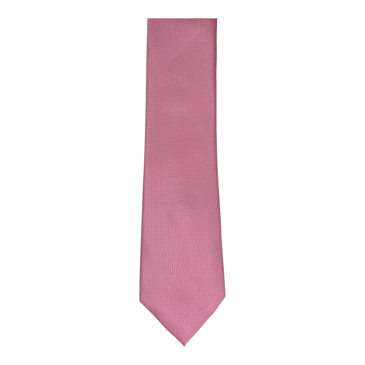 Pink Square Weave Print Tie and Pocket Square