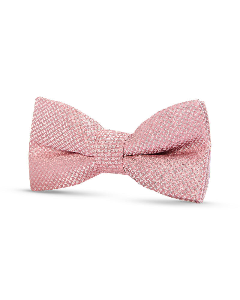 Boy's Pink Textured Bow Tie