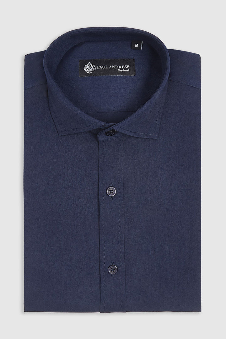 Oliver - Navy Cutaway Collar Shirt