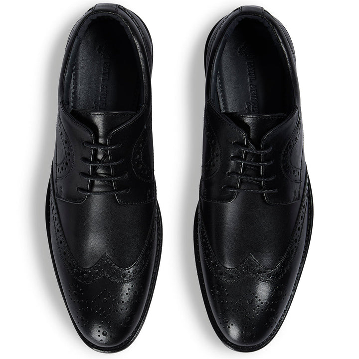 Cambridge - Black Leather Brogue Shoe