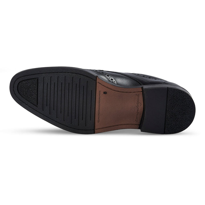 Cambridge - Black Leather Brogue Shoe