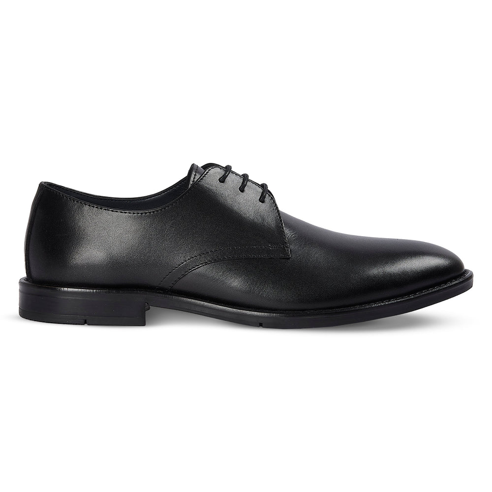 Henley - Black Leather Derby Shoe