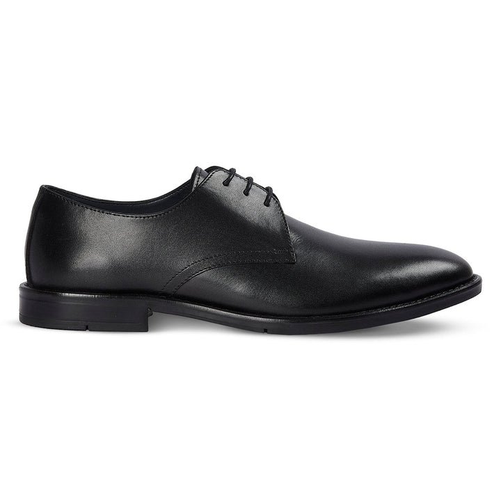 Henley - Black Leather Derby Shoe