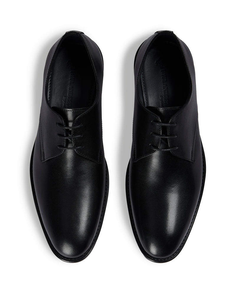 Henley - Black Leather Derby Shoe