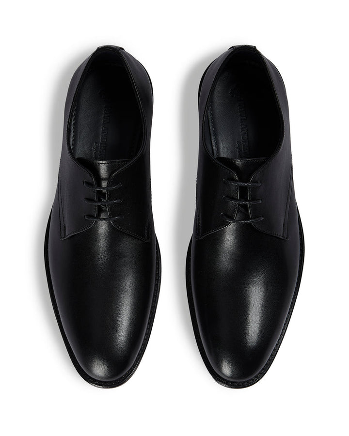 Henley - Black Leather Derby Shoe