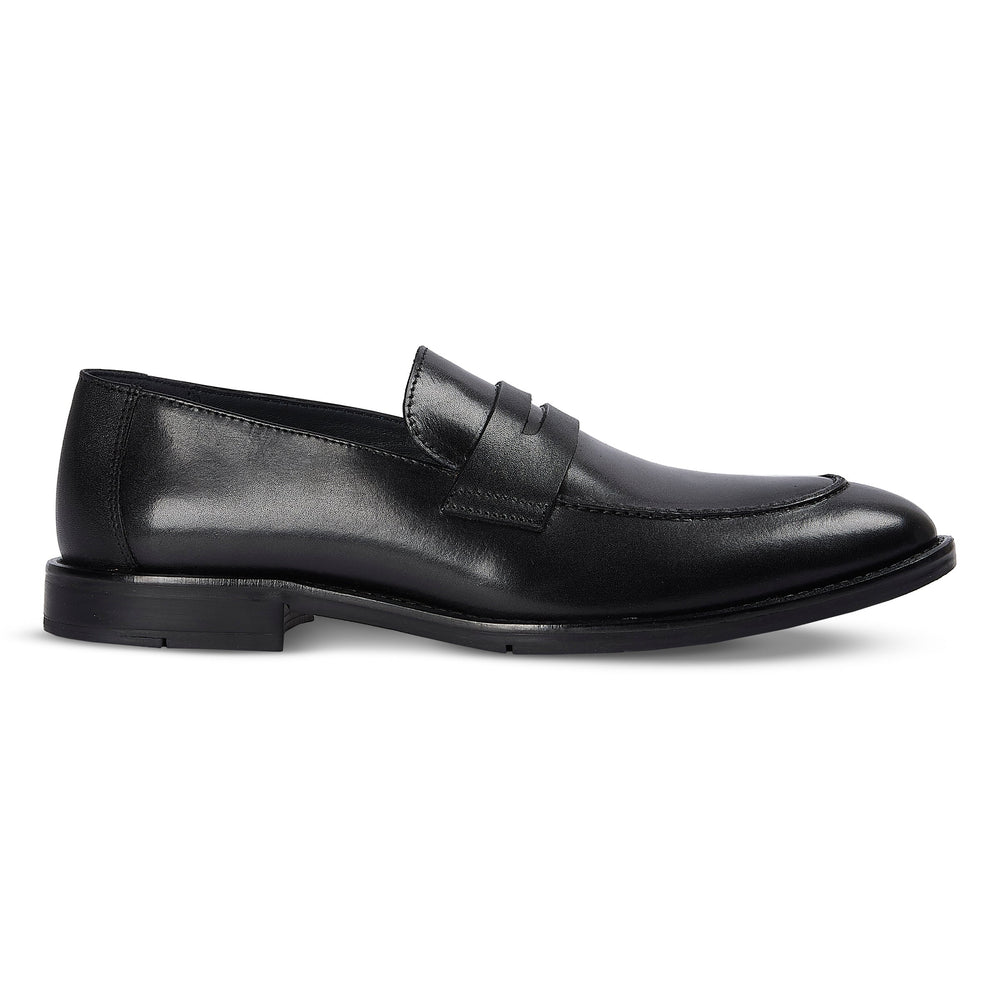 Ted Black Leather Loafer Shoe