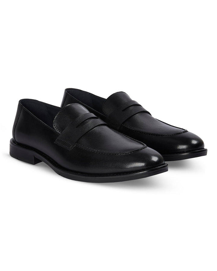 Ted Black Leather Loafer Shoe