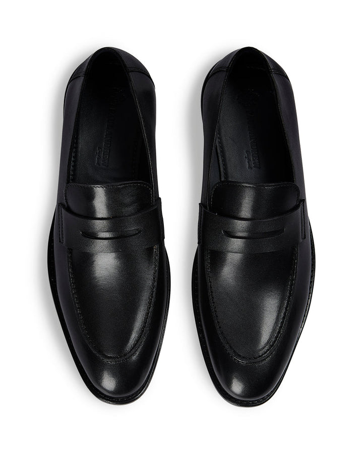 Ted Black Leather Loafer Shoe