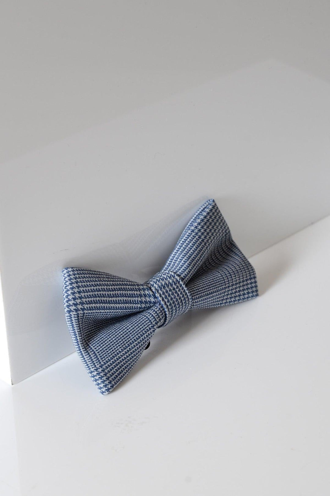 Bromley Sky Blue Check Bow Tie