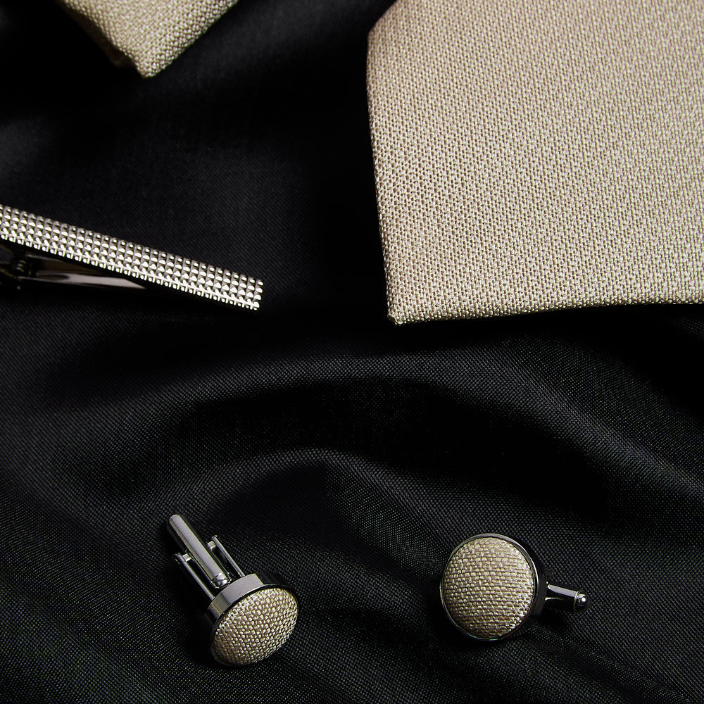 Champagne Textured Tie Set