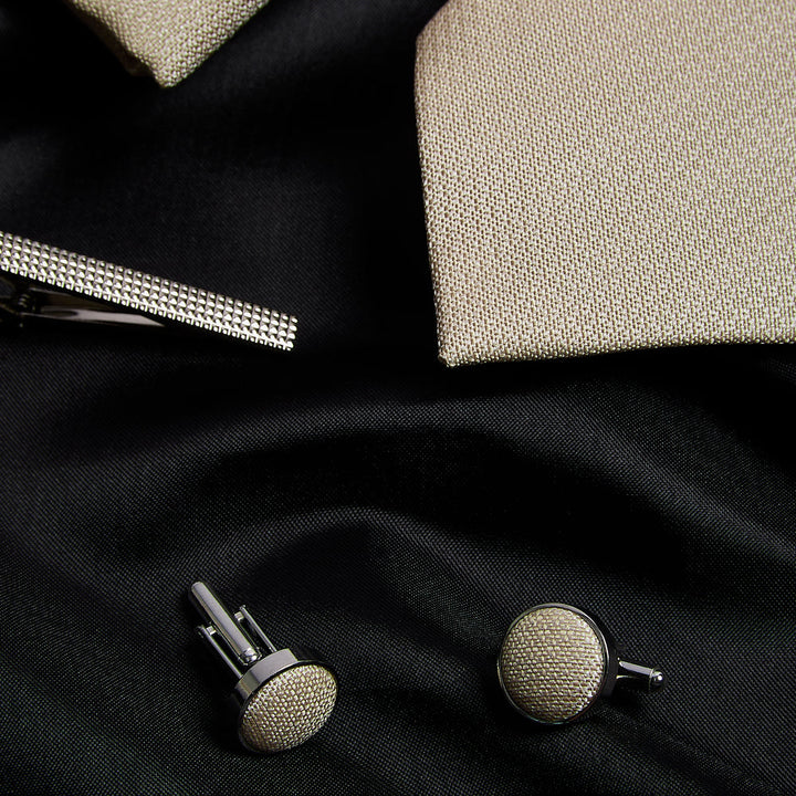 Champagne Textured Tie Set