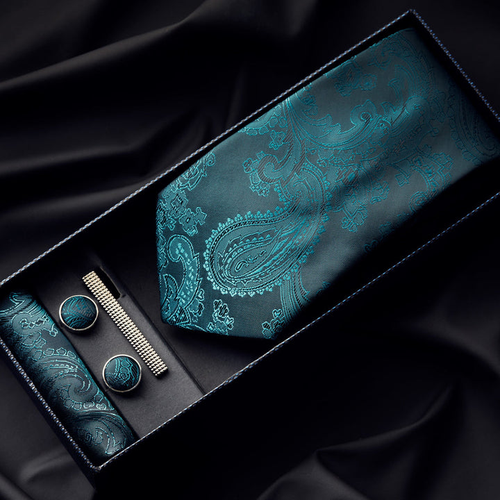 Green Paisley Tie Set