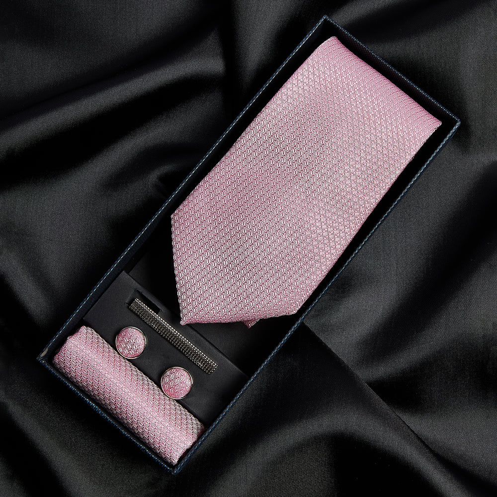 Light Pink Textured Tie Set