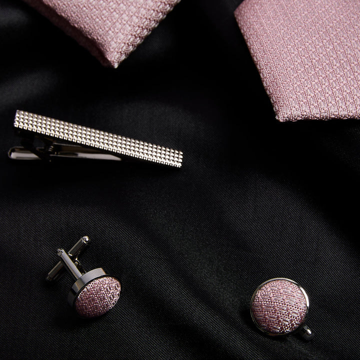 Light Pink Textured Tie Set