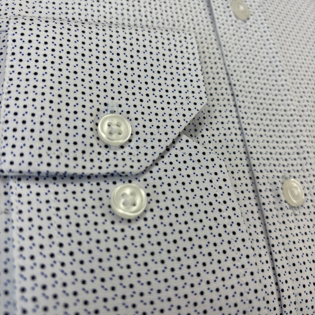 Jack Doyle Cutaway Collar White Polka Dot Shirt