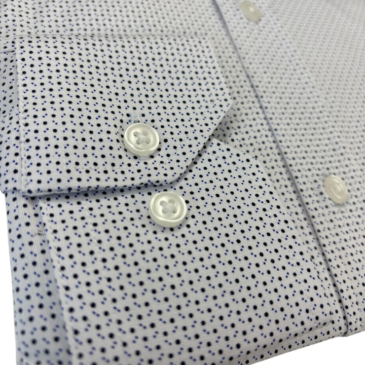 Jack Doyle Cutaway Collar White Polka Dot Shirt