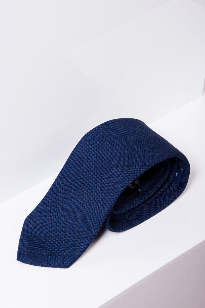 George Royal Blue Check Tie