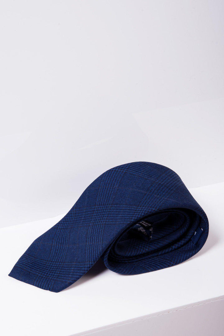 George Royal Blue Check Tie