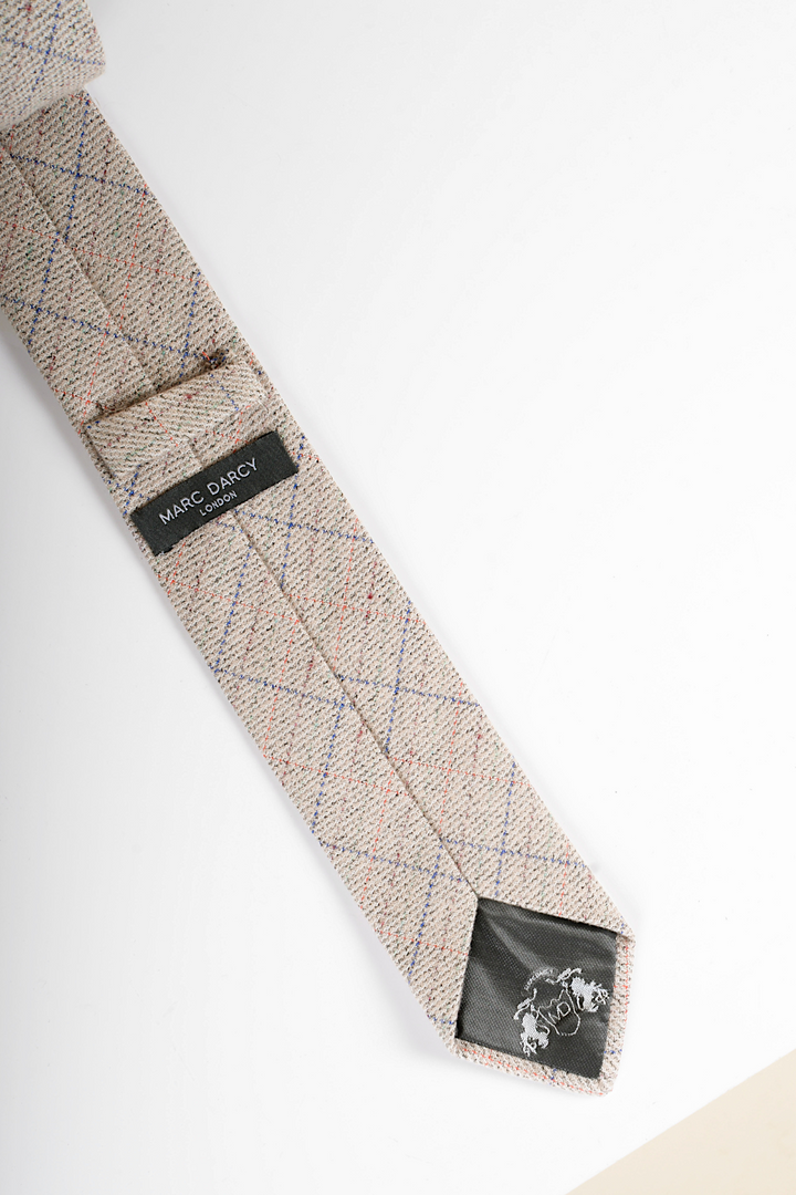 Harding Cream Tweed Check Tie