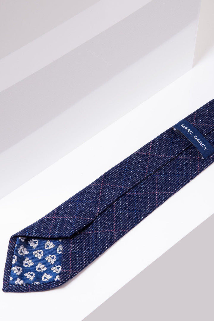 Harry Indigo Check Tweed Tie