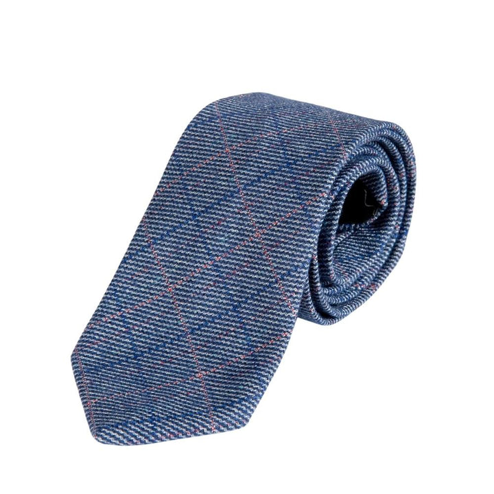 Harry Sky Blue Check Tweed Tie