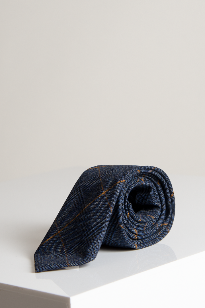 Jenson Marine Navy Check Tie
