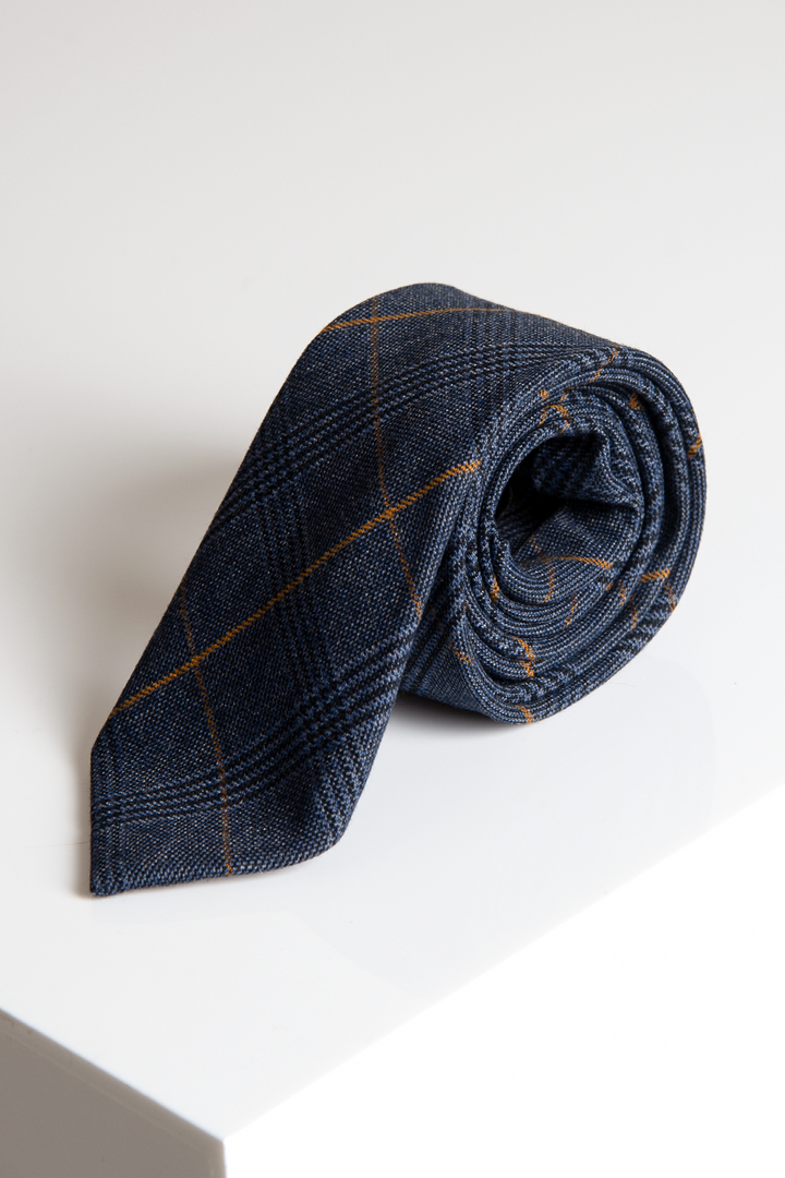Jenson Marine Navy Check Tie