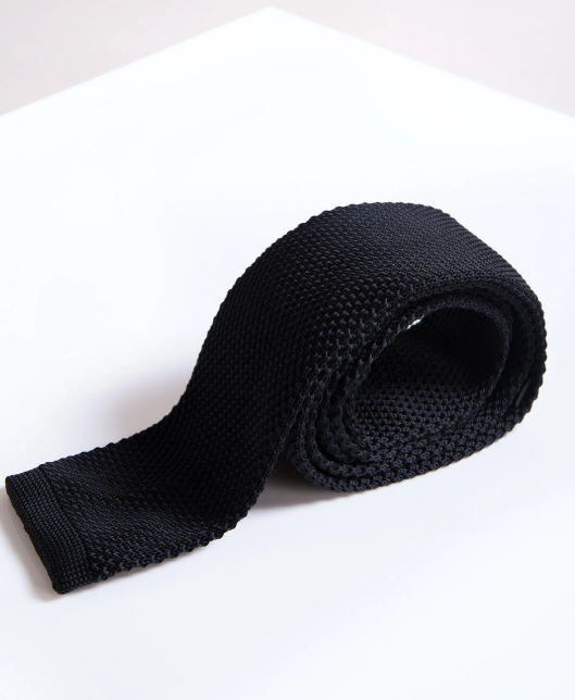 KT Black Knitted Tie