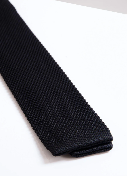 KT Black Knitted Tie