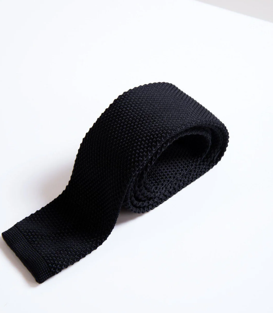 KT Black Knitted Tie