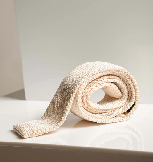 KT Cream Knitted Tie
