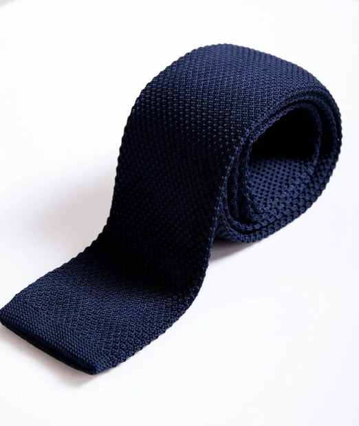 KT Navy Knitted Tie