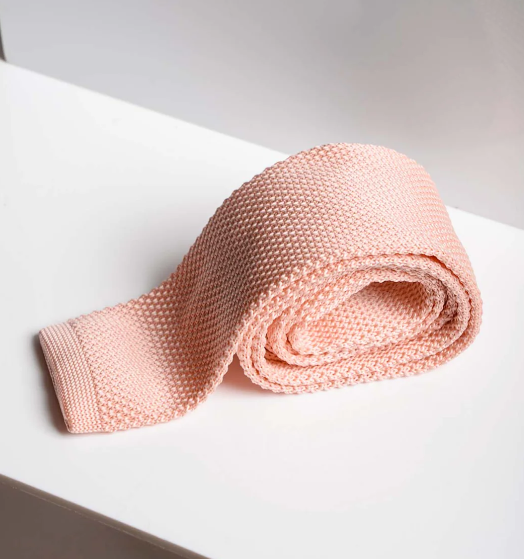 KT Peach Knitted Tie