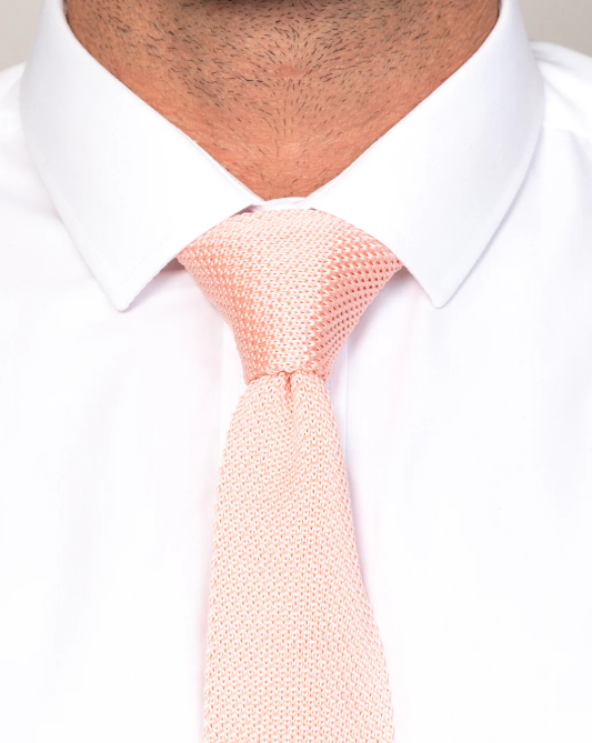 KT Peach Knitted Tie