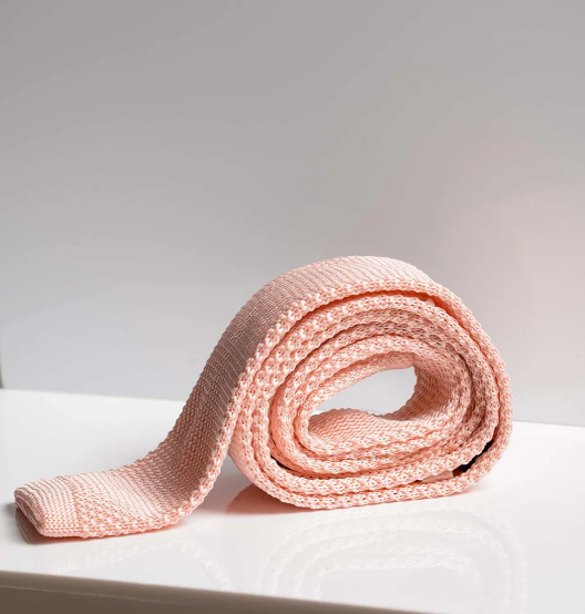 KT Peach Knitted Tie