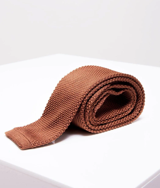 KT Rust Knitted Tie