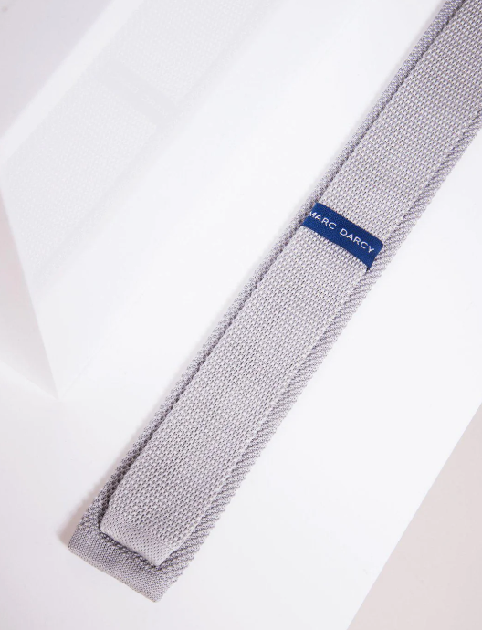 KT Silver Grey Knitted Tie