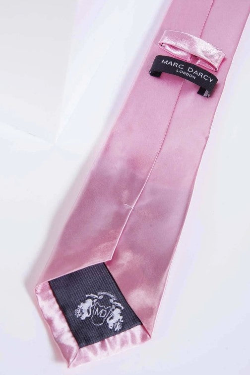 Stanley Pink Satin Tie and Pocket Square