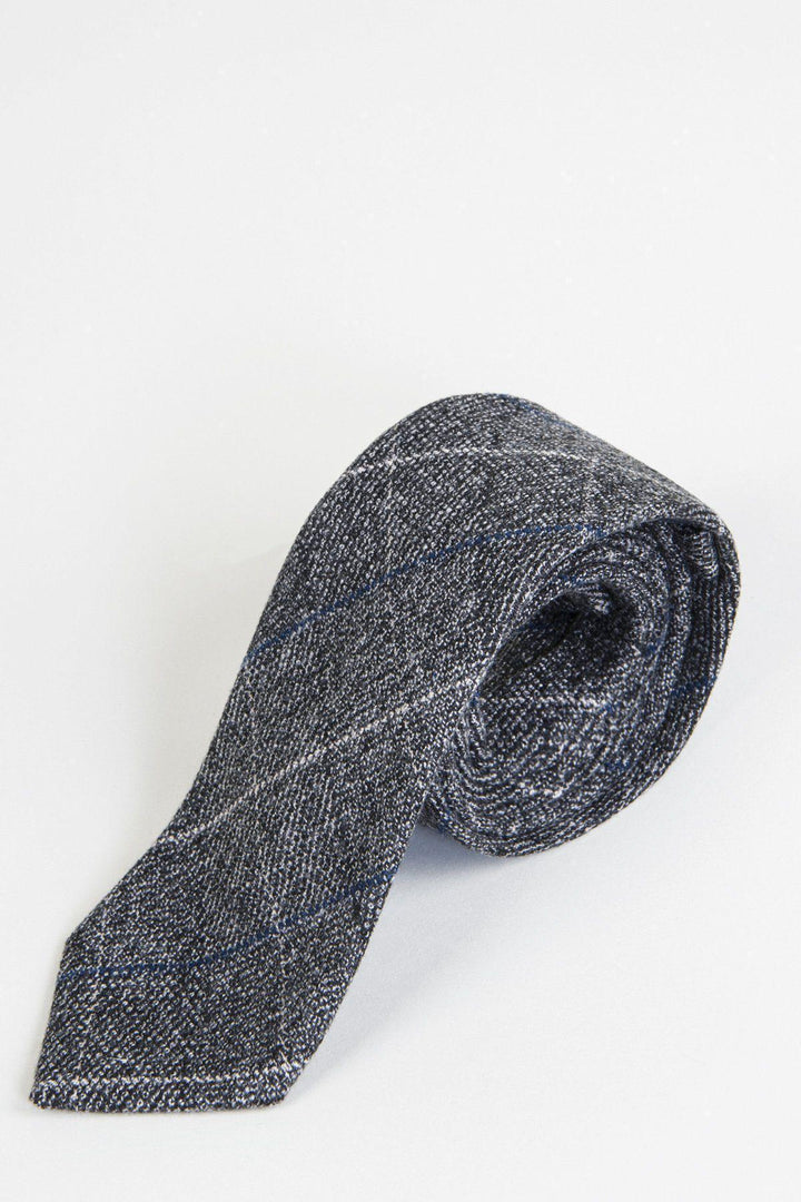 Scott Grey Tweed Check Tie